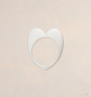 Ami Paris Abstract Heart Ring Plateados | ZXPV5646