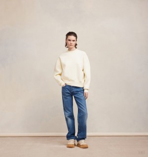 Ami Paris Ami Alexandre Mattiussi Sweatshirt Blancos | ITKD6513