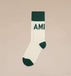 Ami Paris Ami Logo Socks Verdes | YCXI5439