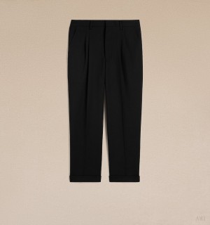 Ami Paris Carott Fit Trousers Negros | ZCUX1791