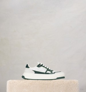 Ami Paris Low Top Ami Arcade Sneakers Blancos Verdes | OEMM0871