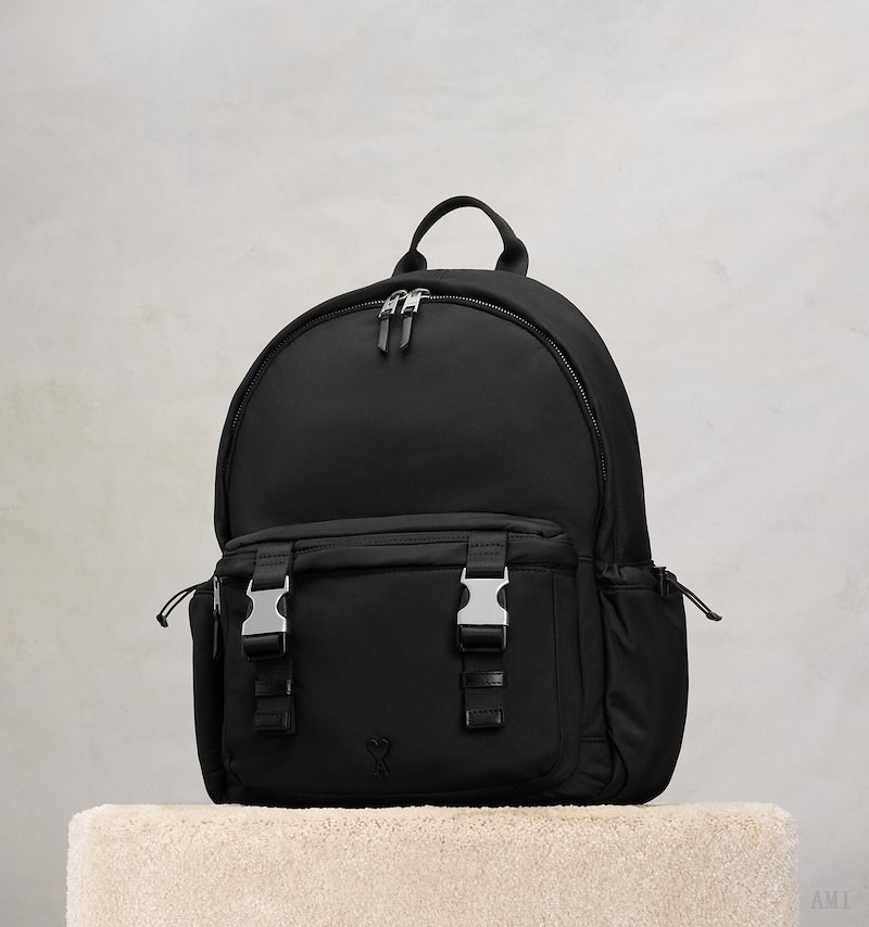 Ami Paris Ami De Coeur Backpack Negros | LCVI3262