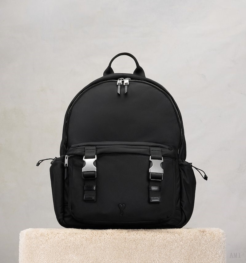 Ami Paris Ami De Coeur Backpack Negros | LCVI3262