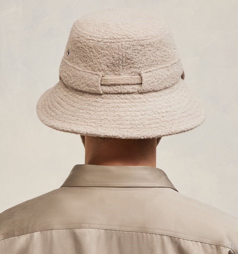 Ami Paris Ami De Coeur Bucket Hat With String Beige | FBSI9284