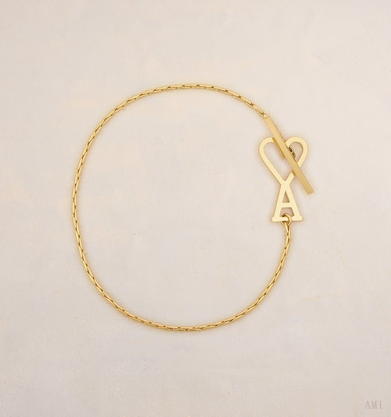 Ami Paris Ami De Coeur Chain Bracelet Dorados | MOFR0813