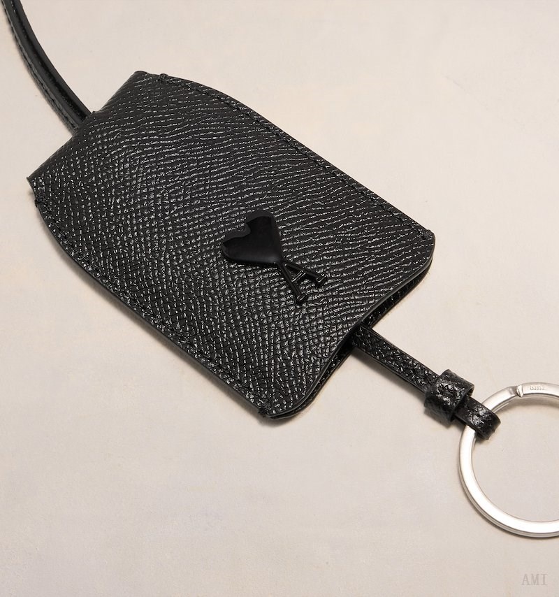 Ami Paris Ami De Coeur Cloche Keyring Negros | YYEX5552