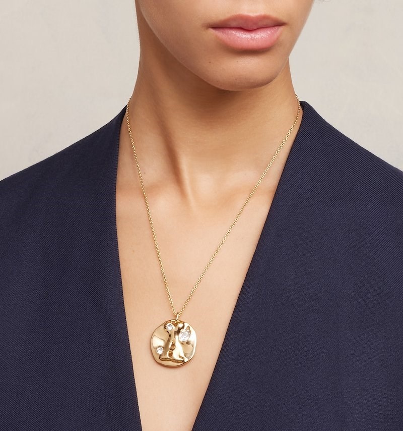 Ami Paris Ami De Coeur Medal Necklace Dorados | MSKX3923