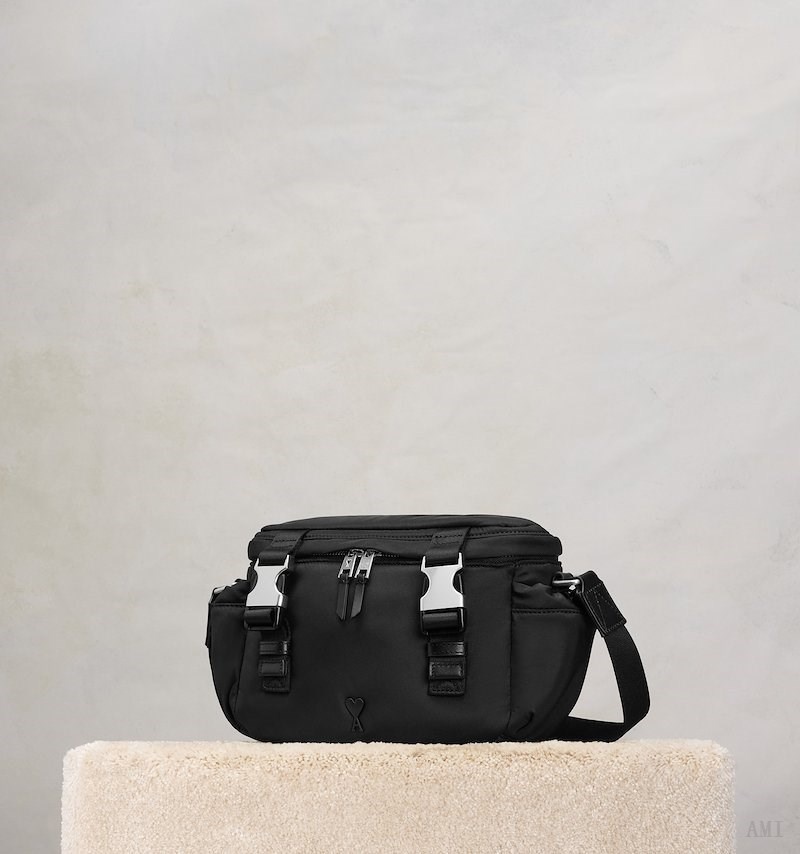 Ami Paris Ami De Coeur Messenger Bag Negros | TUAH1587