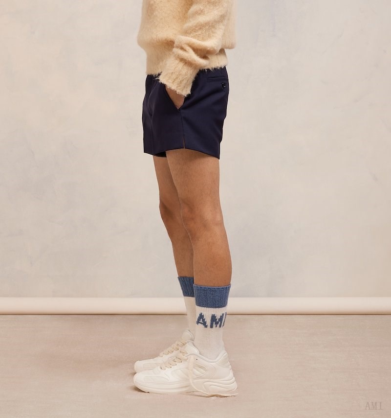 Ami Paris Ami Logo Socks Azules | AZWV8775