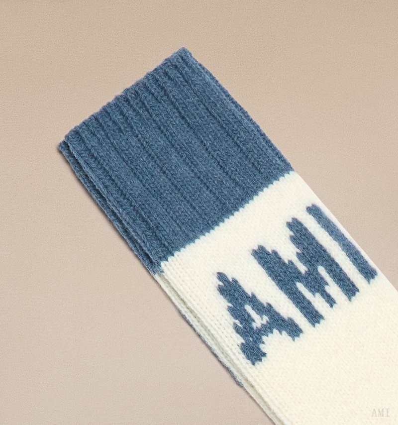 Ami Paris Ami Logo Socks Azules | AZWV8775