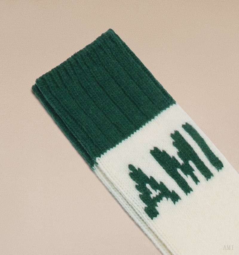 Ami Paris Ami Logo Socks Verdes | SMYH3724