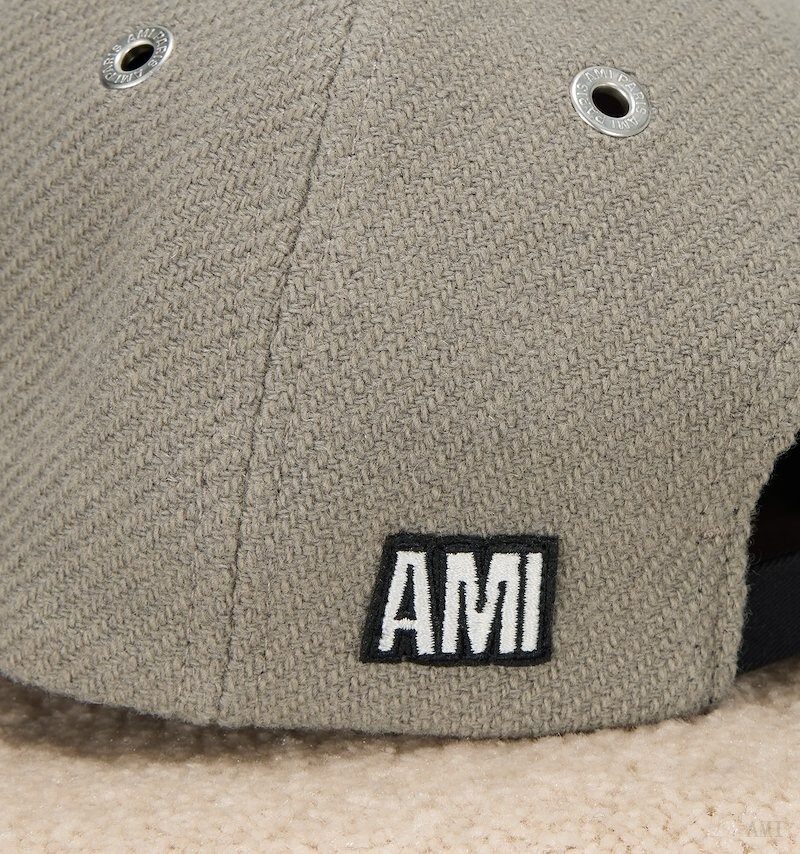 Ami Paris Ami Patch Cap Grises Marrom | UIPU7165