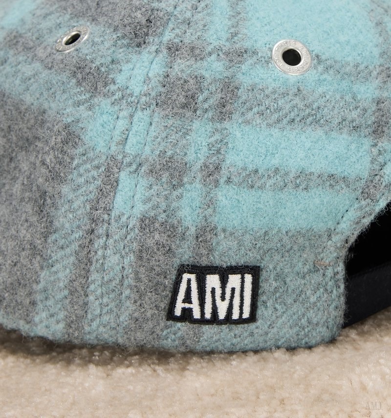 Ami Paris Ami Patch Cap Turquesa Grises | IZRD1492