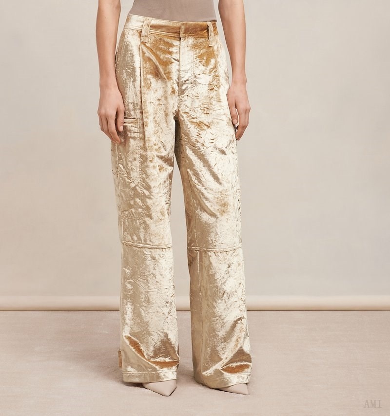 Ami Paris Cargo Pants Champagne | QRDU0893