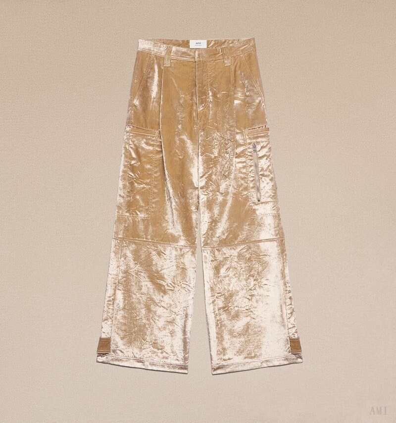 Ami Paris Cargo Pants Champagne | QRDU0893