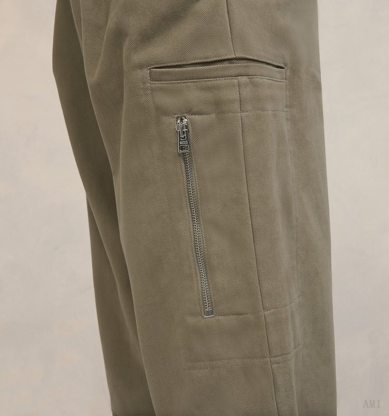 Ami Paris Cargo Trousers Kaki | UMAQ2759