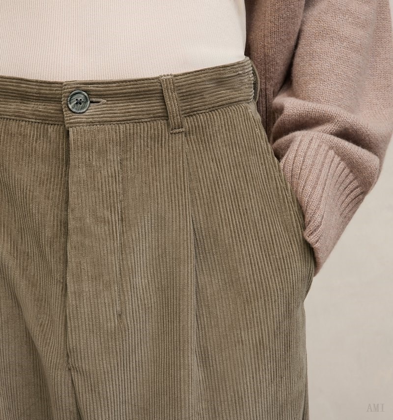 Ami Paris Carrot Oversized Trousers Clay | XPPG6720