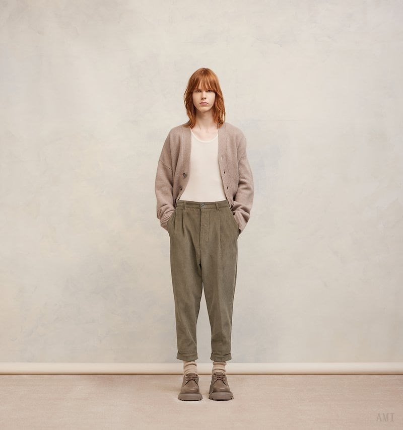 Ami Paris Carrot Oversized Trousers Clay | XPPG6720