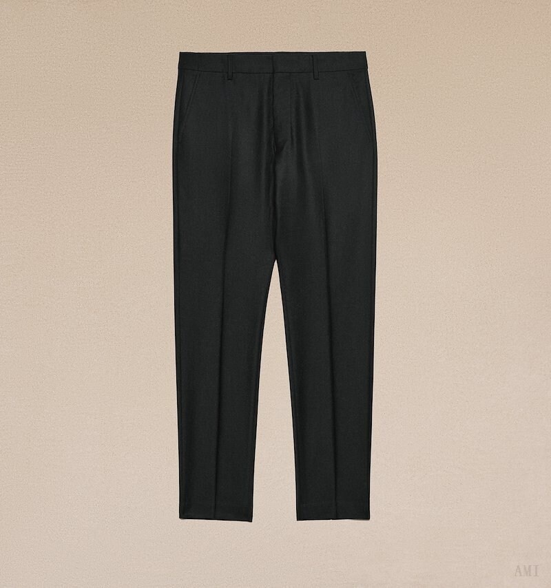 Ami Paris Cigarette Fit Trousers Negros | LUKJ9218