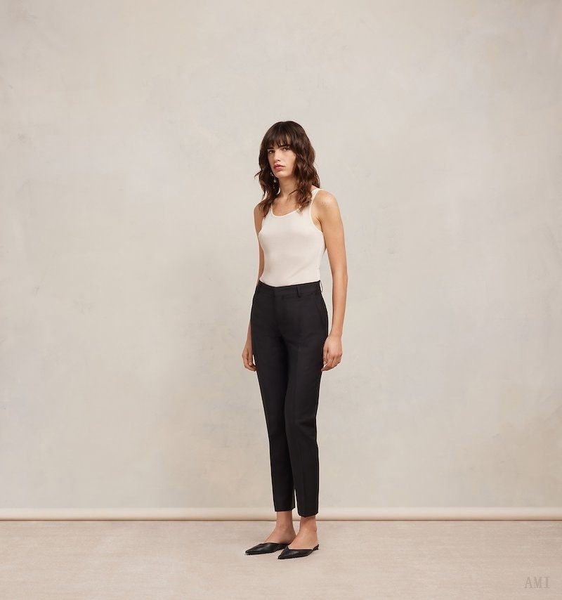 Ami Paris Cigarette Trousers Negros | XZPR9877