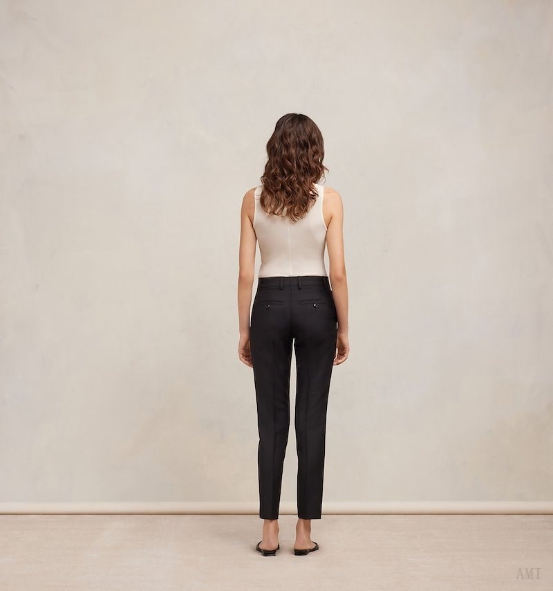 Ami Paris Cigarette Trousers Negros | XZPR9877