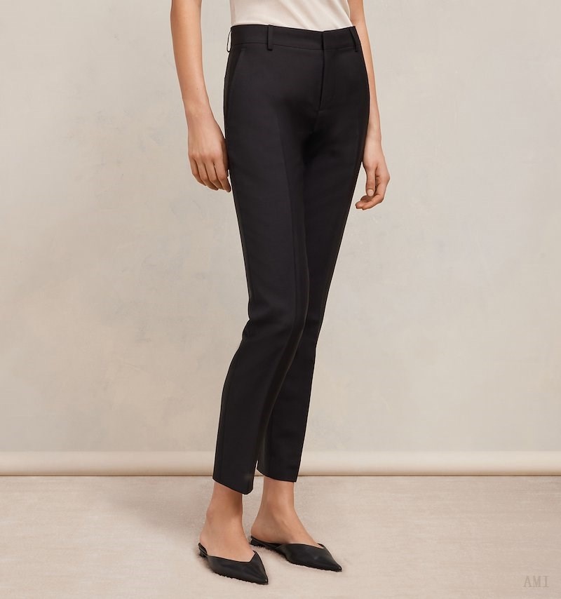 Ami Paris Cigarette Trousers Negros | XZPR9877