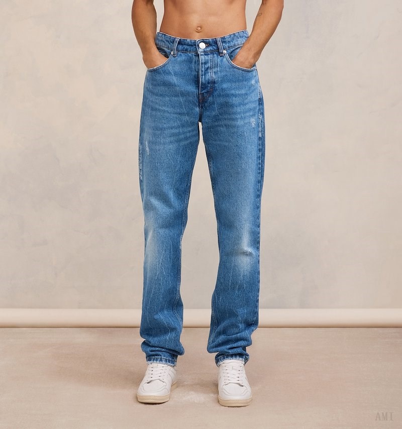 Ami Paris Classic Fit Jeans Azules | JJYP8480