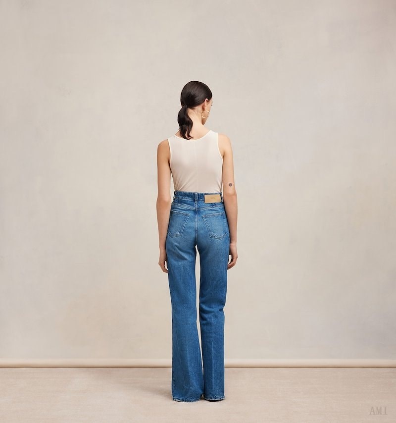 Ami Paris Flare Fit Jeans Azules | DQRG1537