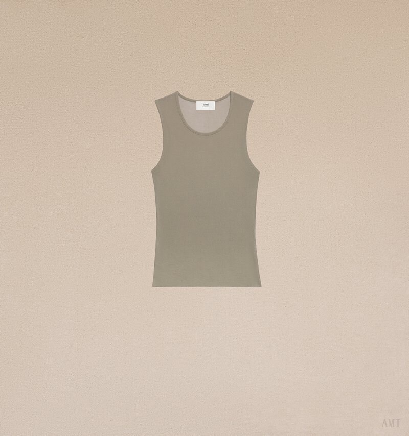 Ami Paris Long Tank top Clay | UFEA3982