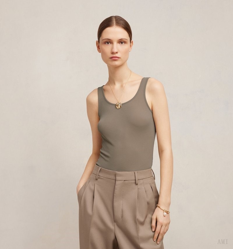 Ami Paris Long Tank top Clay | XMVH4714