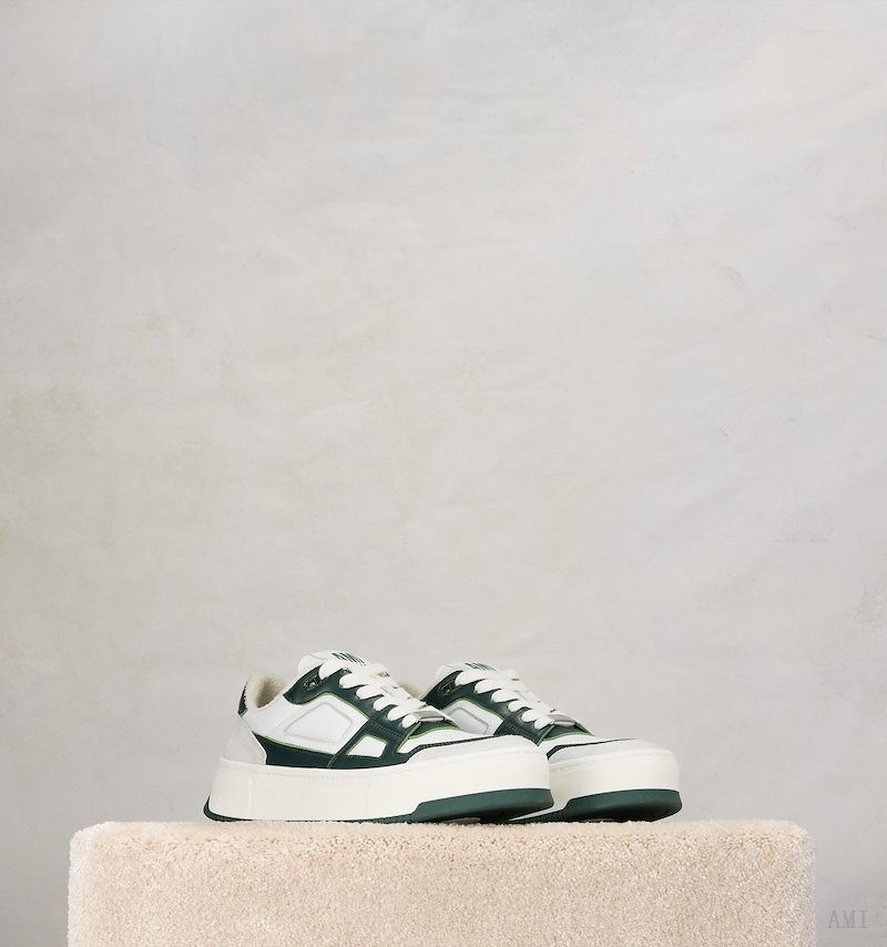 Ami Paris Low Top Ami Arcade Sneakers Blancos Verdes | CMNJ5732