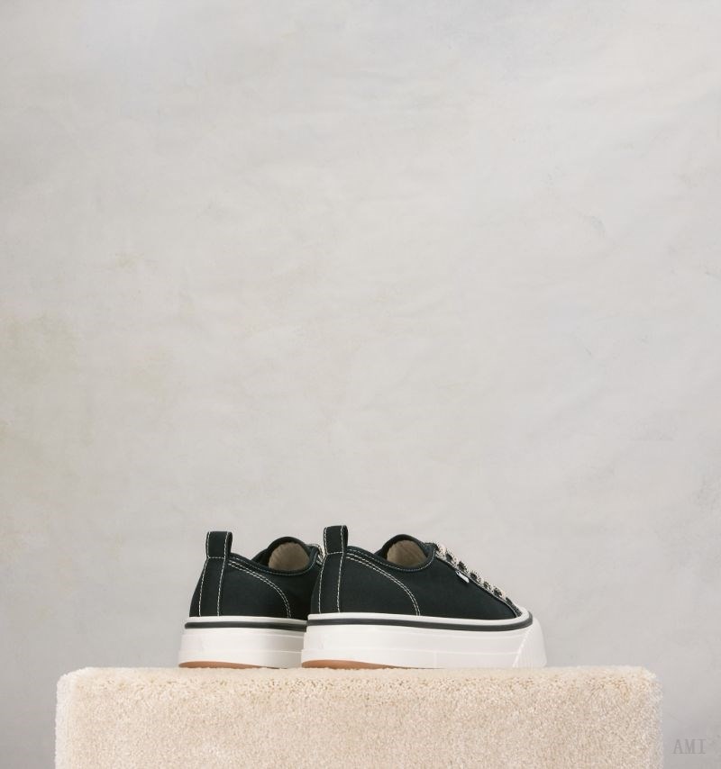 Ami Paris Low Top Ami Sn1980 Sneakers Negros | LSLZ3161