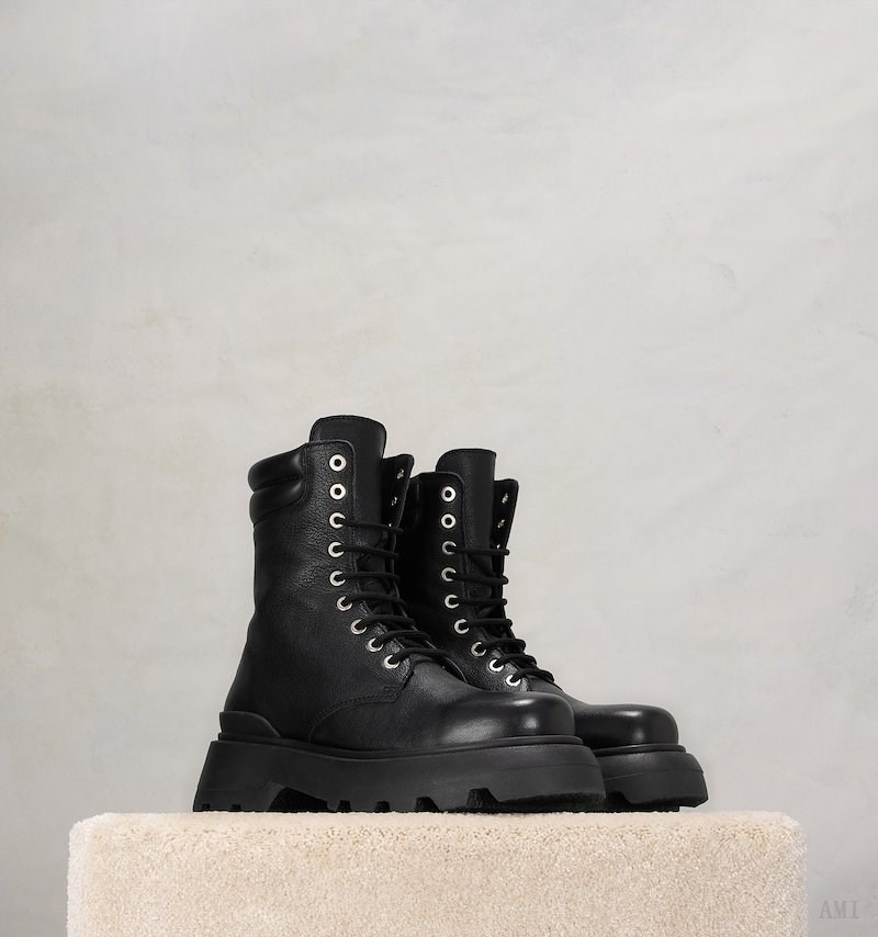 Ami Paris Lug Sole Ankle Boots Negros | CVDB3108