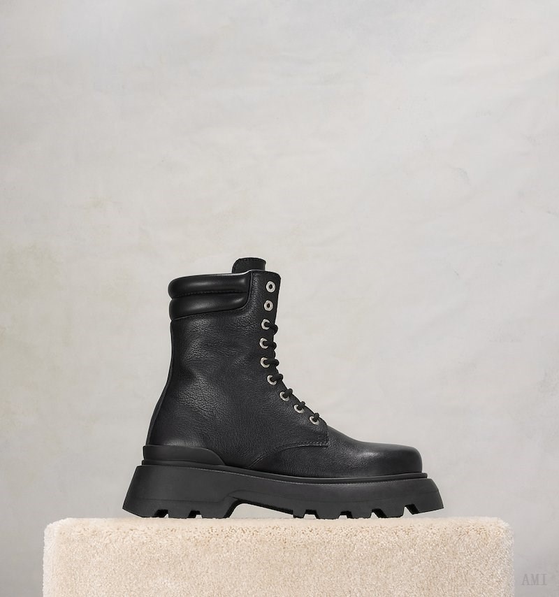 Ami Paris Lug Sole Ankle Boots Negros | CVDB3108