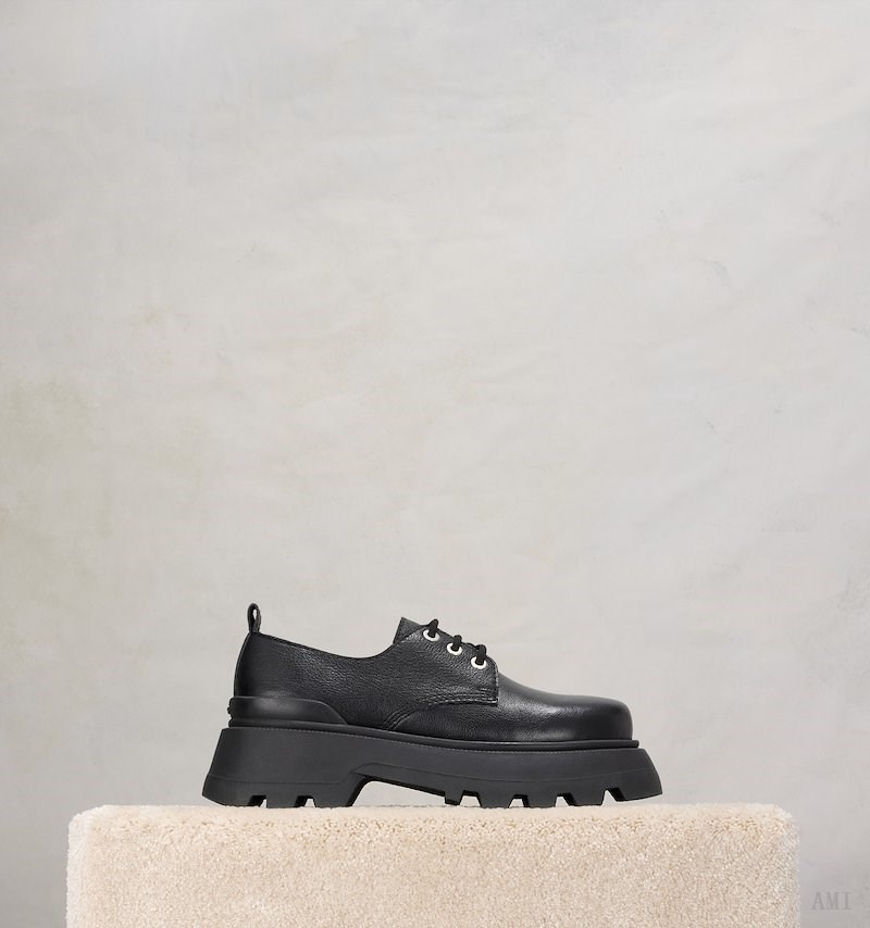 Ami Paris Lug Sole Derbies Negros | FRXB0630