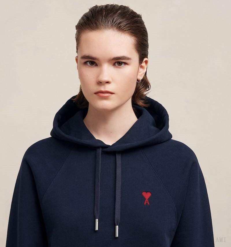 Ami Paris Red Ami De Coeur Hoodie Azules | GOGI0000