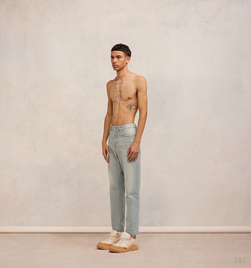 Ami Paris Tapered Fit Jeans Grises | WTSU2809