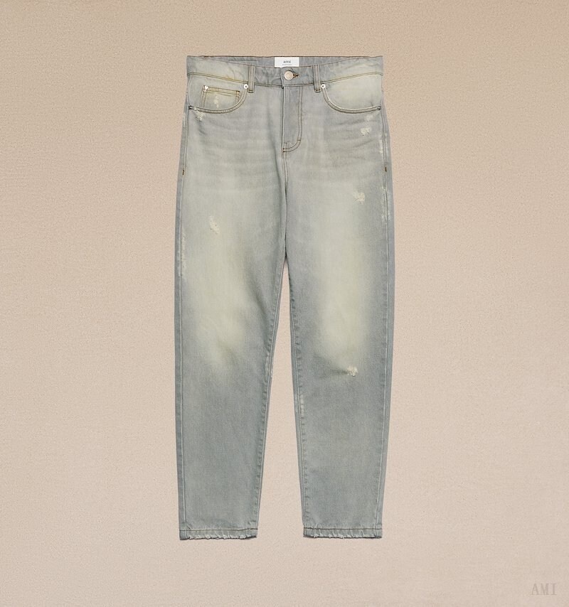 Ami Paris Tapered Fit Jeans Grises | WTSU2809