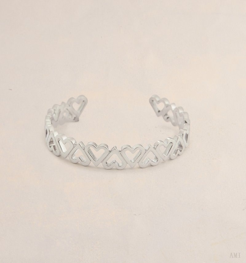 Ami Paris Upisde Down Hearts Bracelet Plateados | GDTC4813