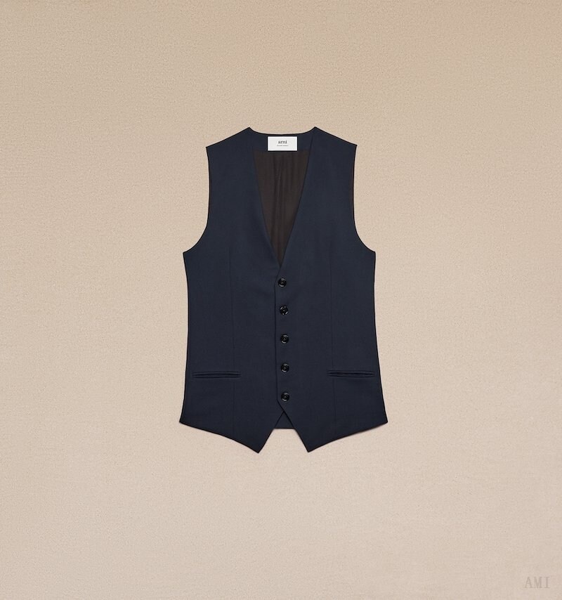 Ami Paris Waistcoat Azules | AHBO8847